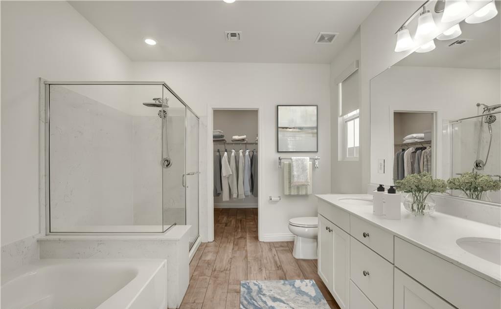 Primary Bath at 2495 Padulle Place, Inspirada Henderson NV - 2 Bed Home for Sale