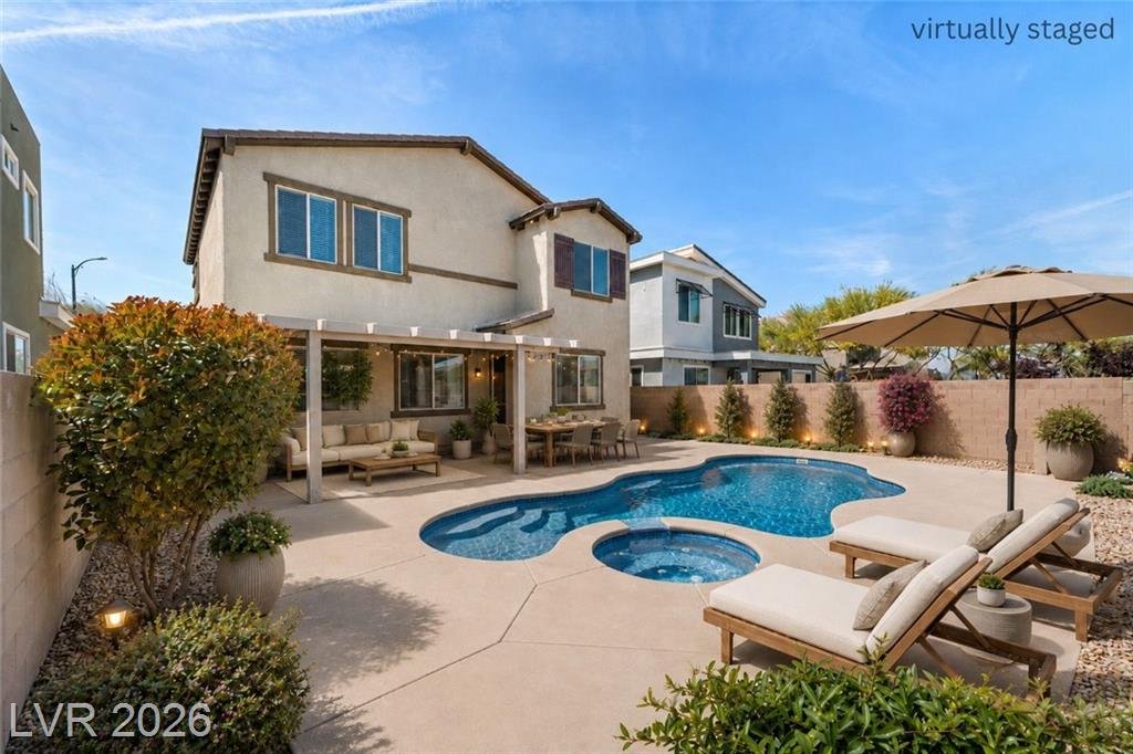 Backyard at 2462 Sylvan Hymn Street, Inspirada, Henderson NV
