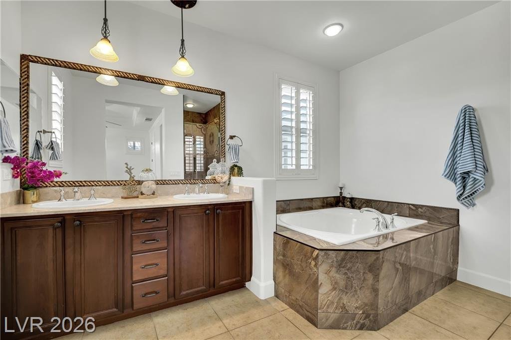 Primary Bath at 1866 Via Delle Arti #3103, Inspirada Henderson NV - 2 Bed Home for Sale