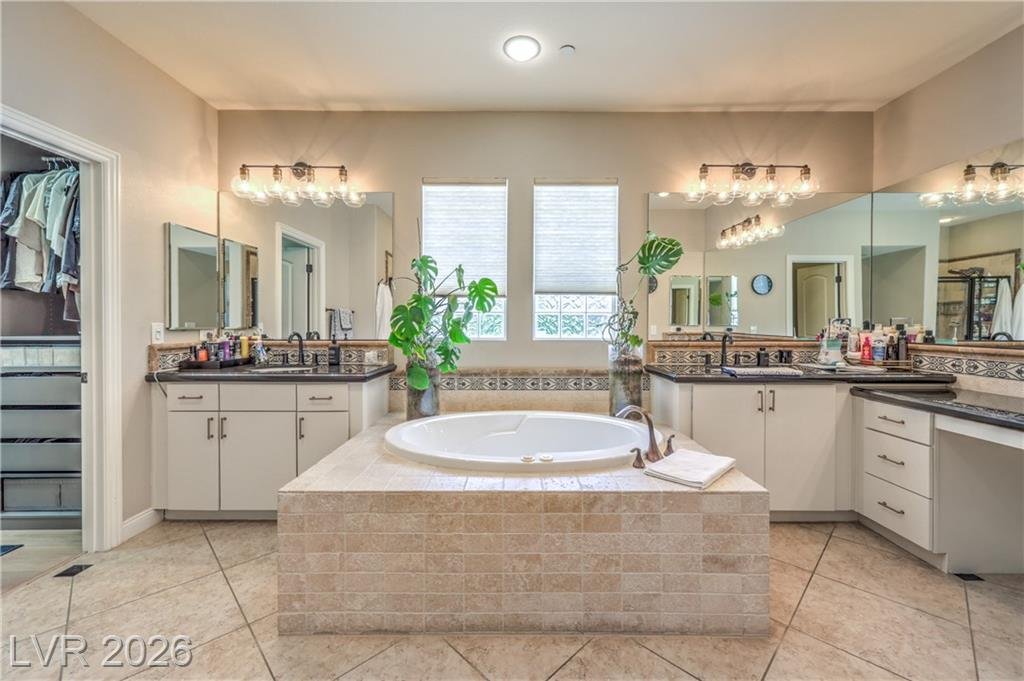 Primary Bath at 2089 Danzinger Place, Inspirada Henderson NV - 4 Bed Home for Sale