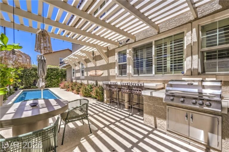 Covered patio at 2089 Danzinger Place, Inspirada Henderson NV