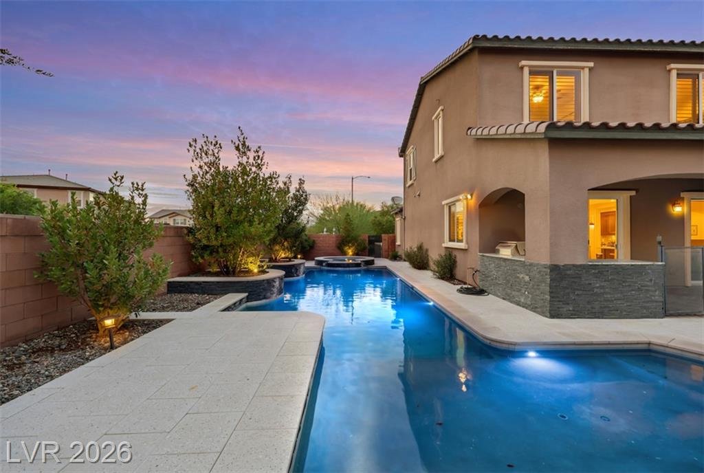 Backyard at 2146 Katesbridge Court, Inspirada Henderson NV - 4 Bed Home for Sale