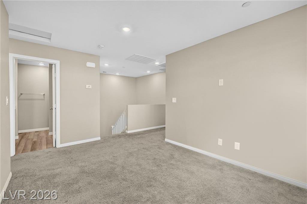 Upstairs loft open to the stairwell