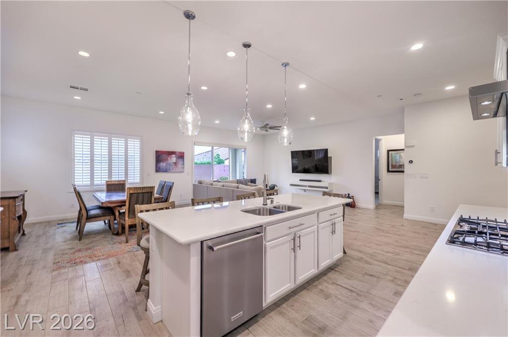 Island kitchen with breakfast bar seating