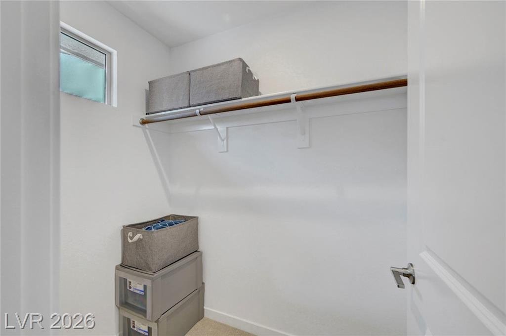 Custom walk-in closet in the primary suite