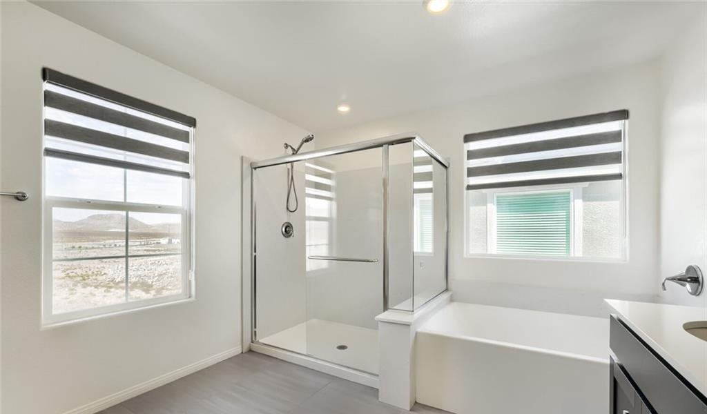 Primary Bath at 2801 Gallarate Drive, Inspirada Henderson NV - 5 Bed Home for Sale