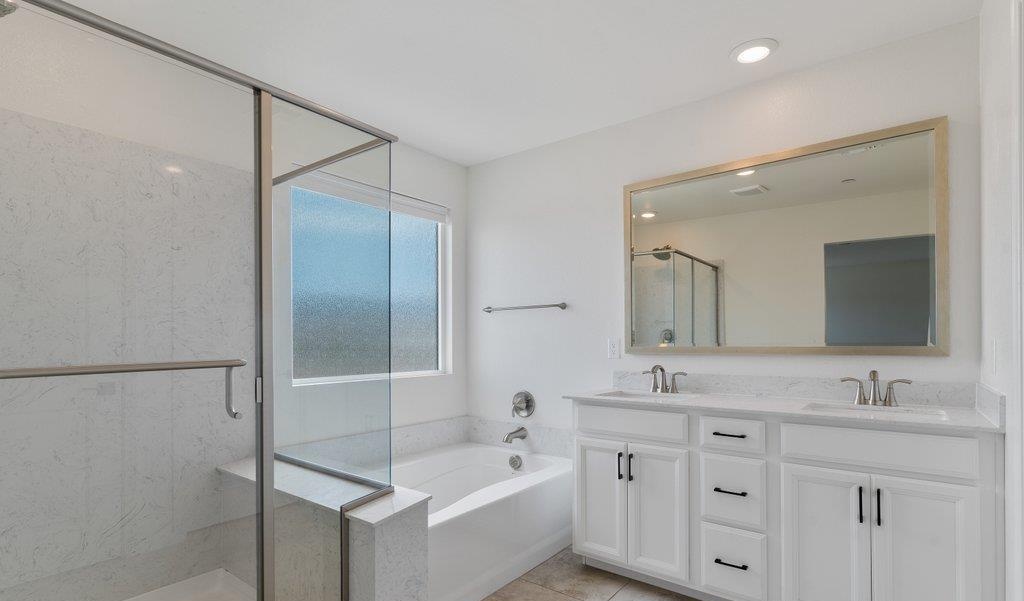Primary Bath at 2852 Frabiele Street, Inspirada Henderson NV - 4 Bed Home for Sale