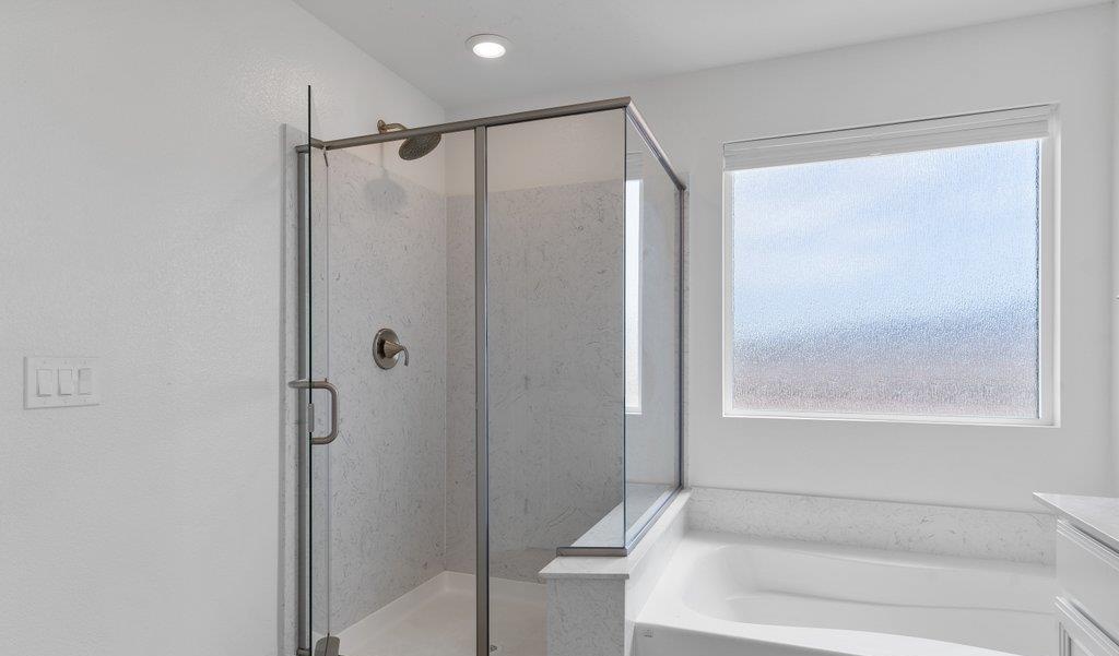 Primary Bath at 2852 Frabiele Street, Inspirada Henderson NV - 4 Bed Home for Sale