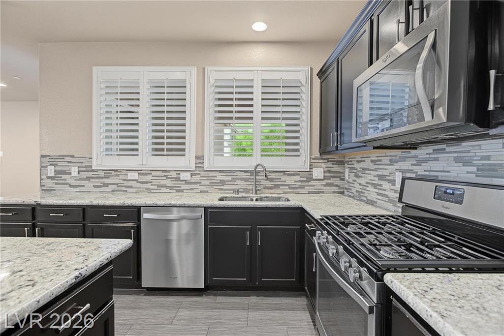 Kitchen of this Inspirada home in Henderson, Nevada