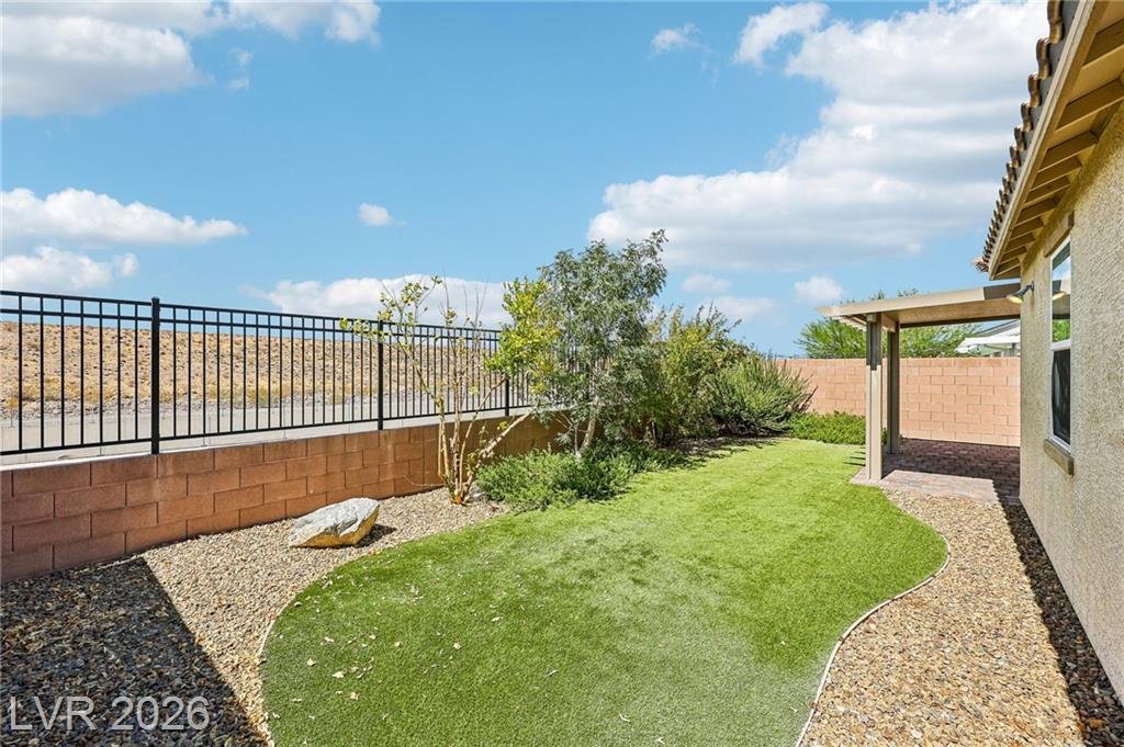 Backyard of this Inspirada home in Henderson, Nevada