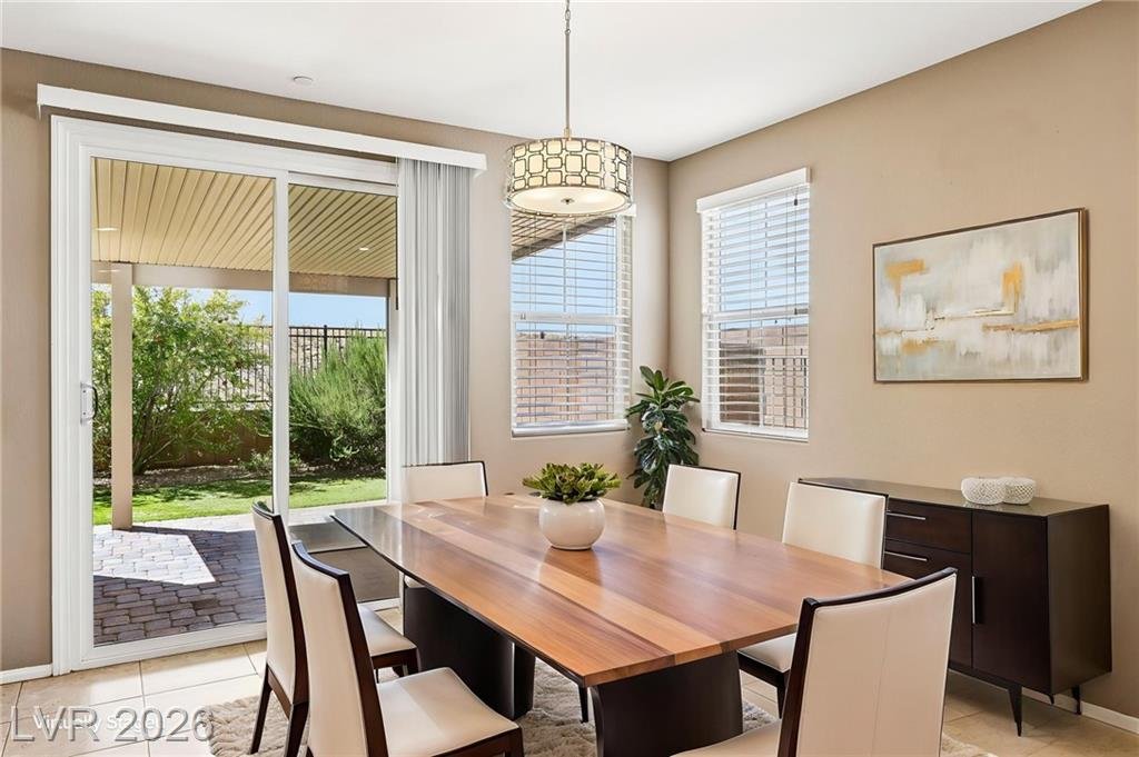 Dining of this Inspirada home in Henderson, Nevada