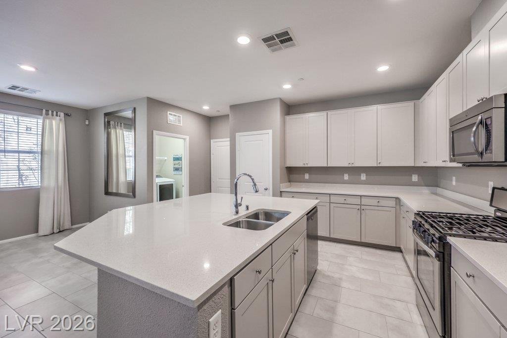 Kitchen of this Inspirada home in Henderson, Nevada