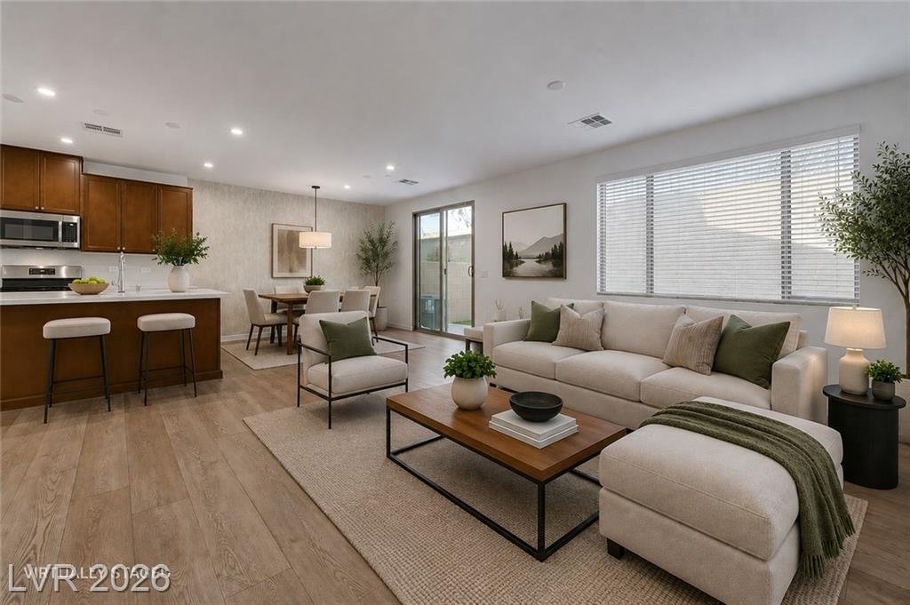 Family Room of this Inspirada home in Henderson, Nevada