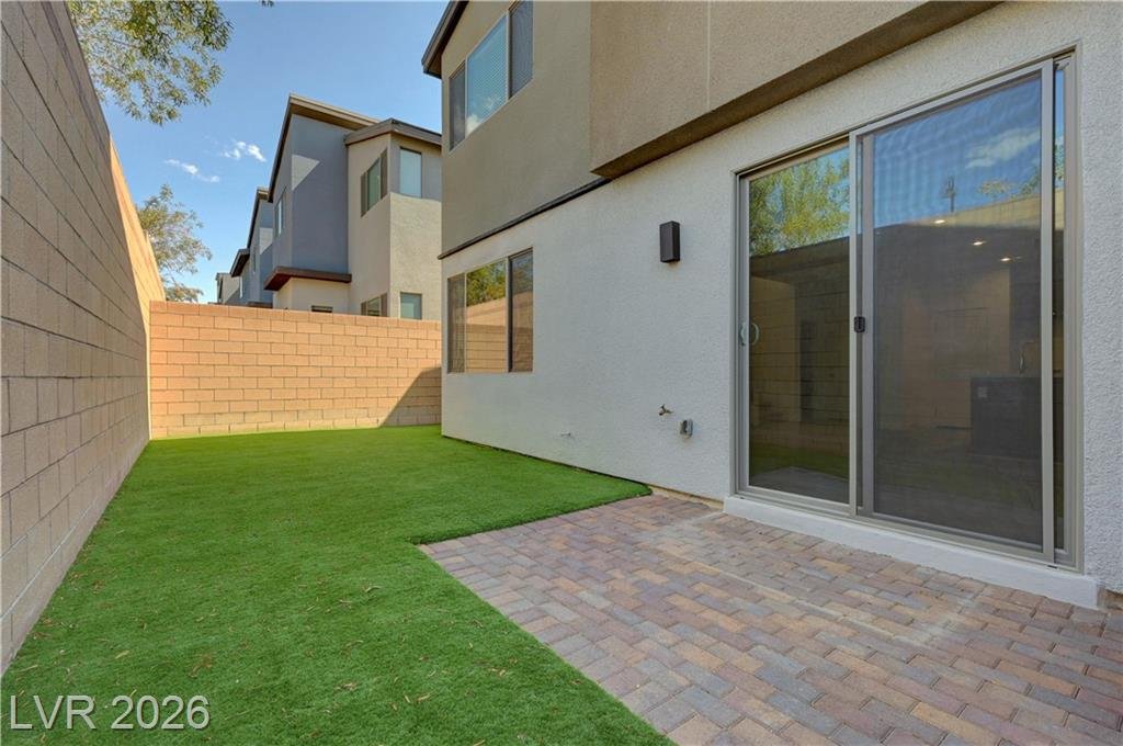 Patio of this Inspirada home in Henderson, Nevada