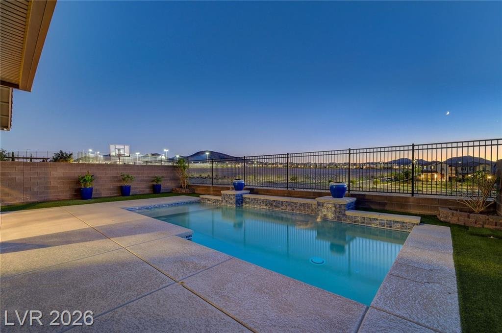 Backyard at 2587 Tolmezzo Street in Inspirada, Henderson NV