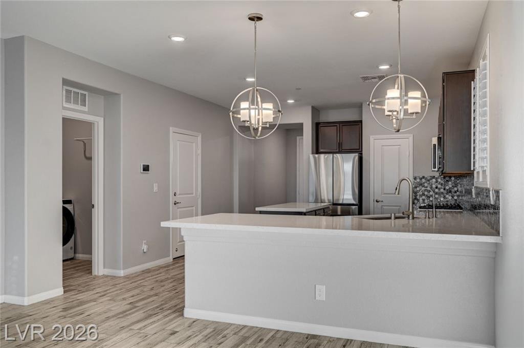 Kitchen of this Inspirada home in Henderson, Nevada