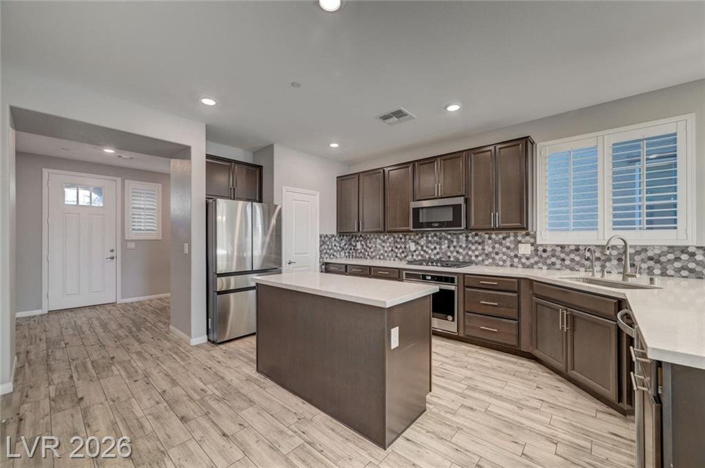 Kitchen of this Inspirada home in Henderson, Nevada