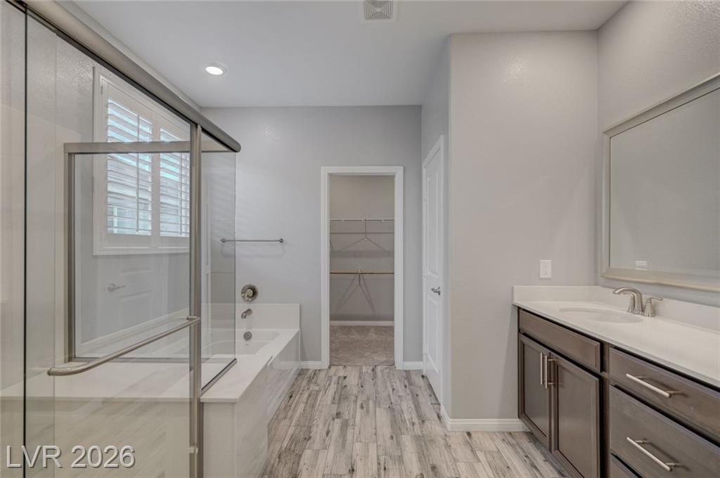 Bathroom of this Inspirada home in Henderson, Nevada