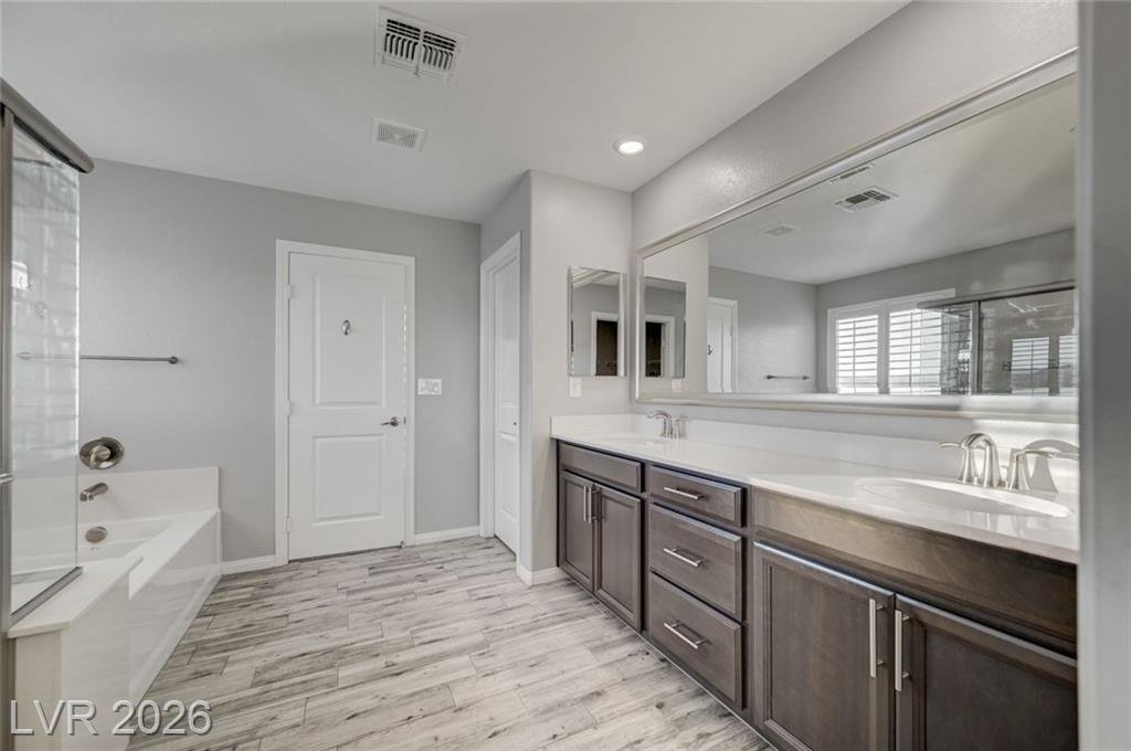 Primary Bath of this Inspirada home in Henderson, Nevada