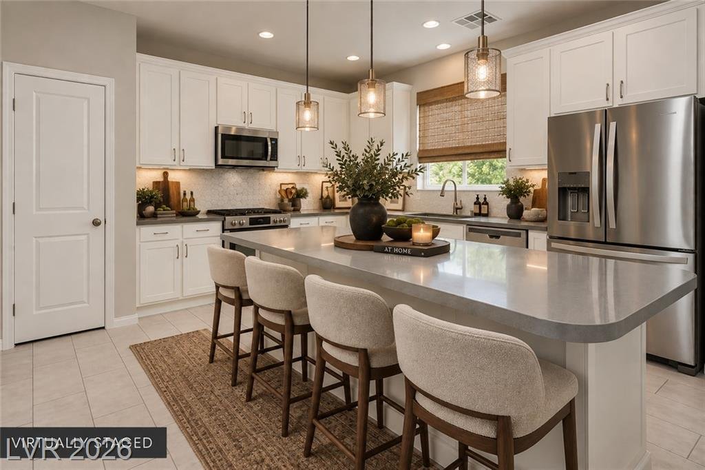 Kitchen of this Inspirada home in Henderson, Nevada