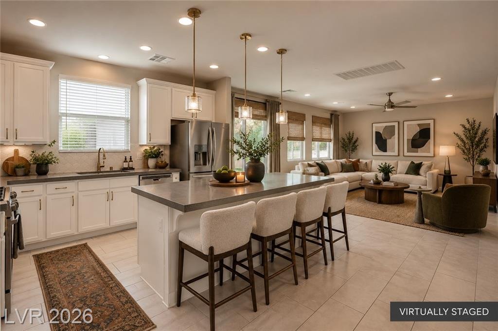 Kitchen of this Inspirada home in Henderson, Nevada