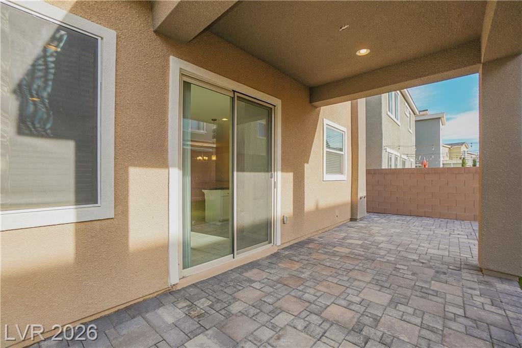 Patio of this Inspirada home in Henderson, Nevada