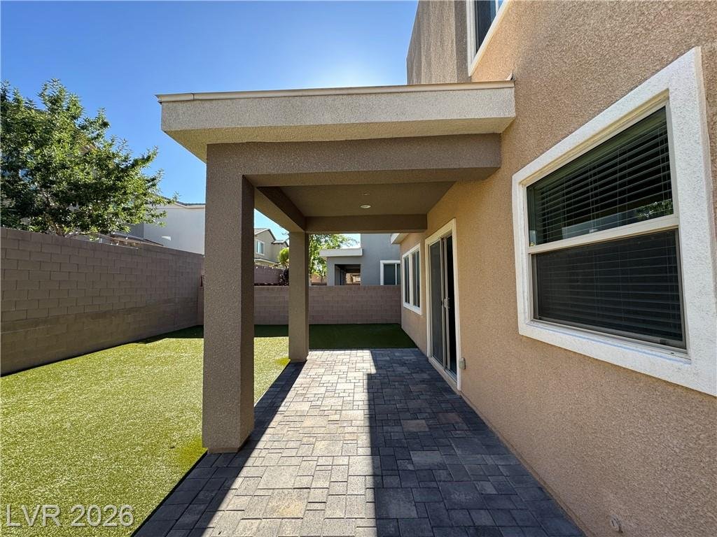 Backyard of this Inspirada home in Henderson, Nevada