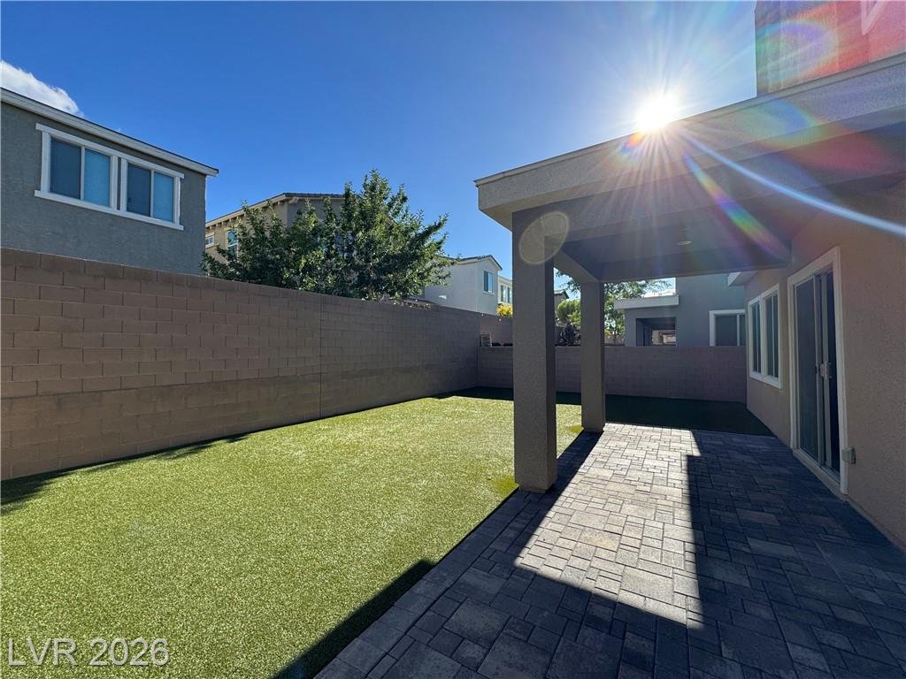 Backyard of this Inspirada home in Henderson, Nevada