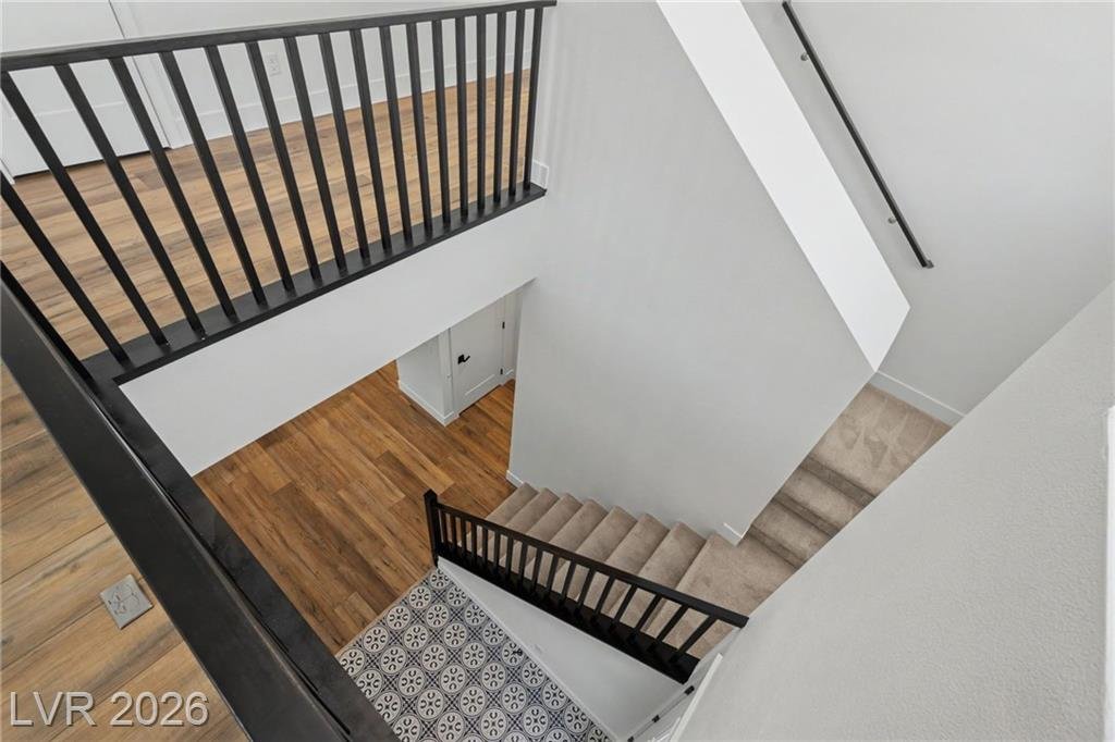 Stairs of this Inspirada home in Henderson, Nevada