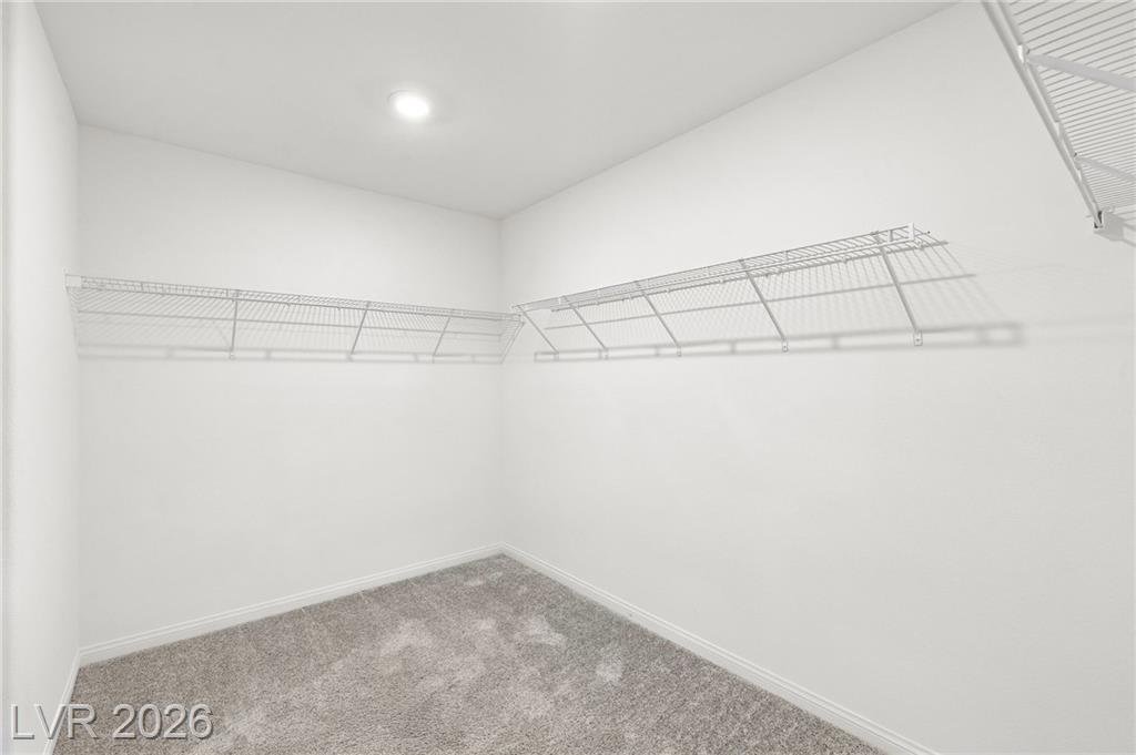 Primary walk-in closet with wire shelving at 3212 Segesta Avenue