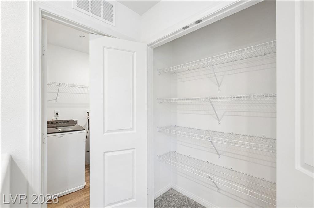 Laundry room wire shelving