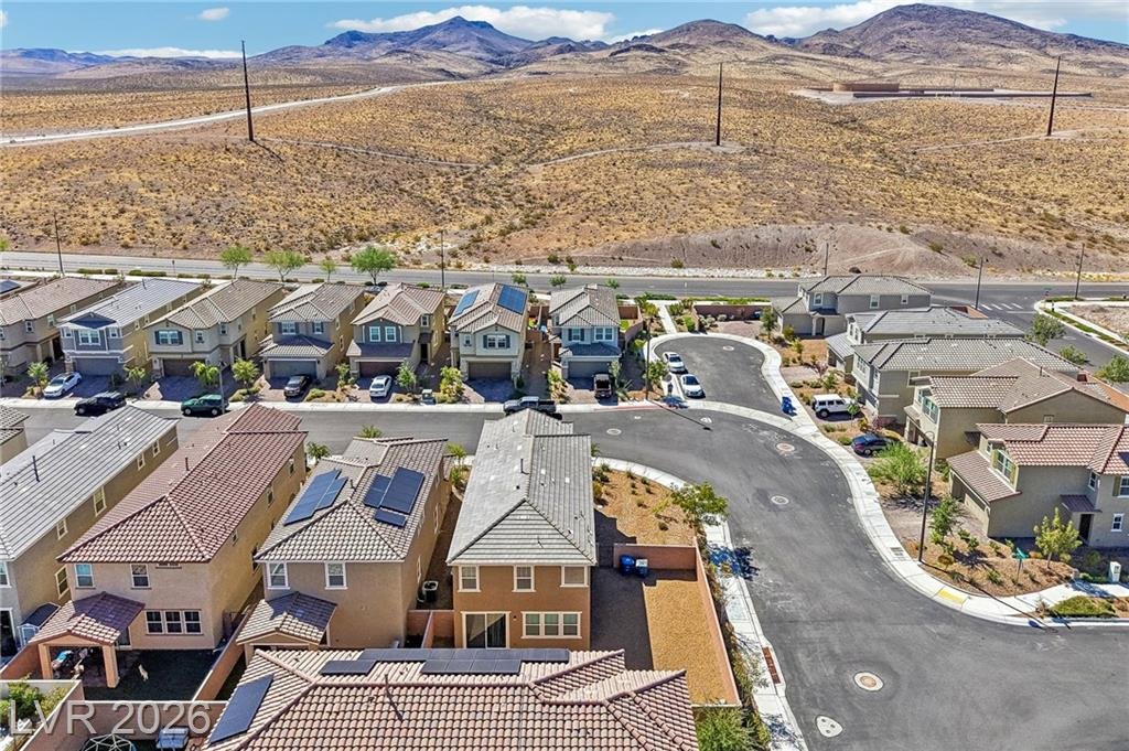 Aerial of the back of Inspirada toward Sloan Canyon