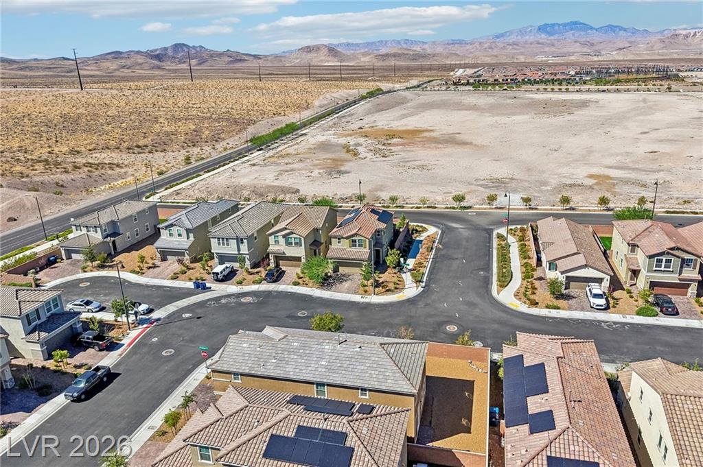 Aerial of the neighborhood edge and open land