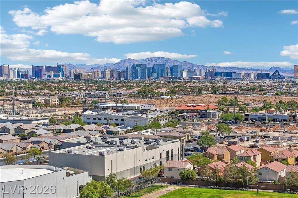 Aerial view of the Las Vegas Strip skyline from Henderson
