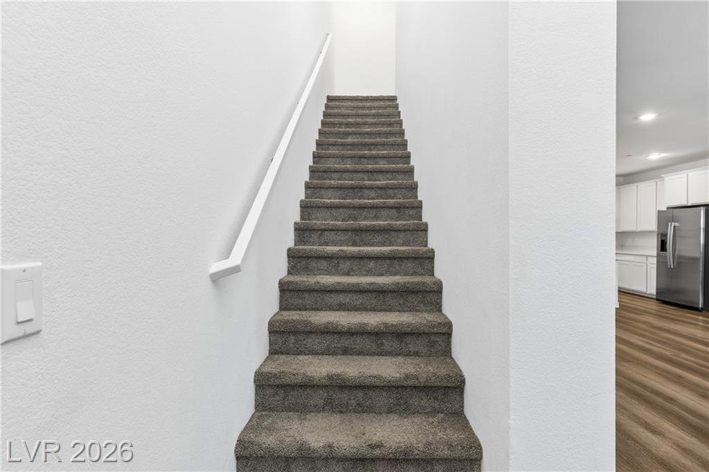 Stairs of this Inspirada home in Henderson, Nevada