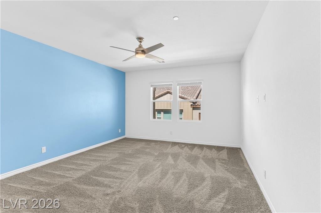 Bedroom of this Inspirada home in Henderson, Nevada