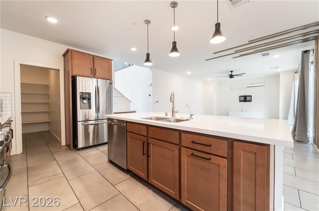 Kitchen of this Inspirada home in Henderson, Nevada