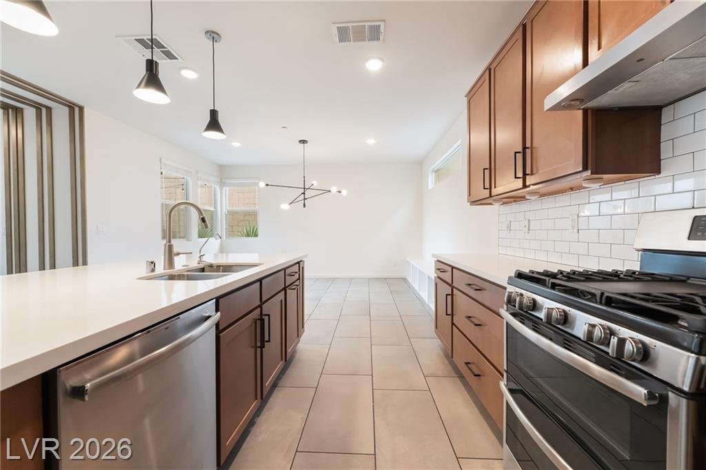 Kitchen of this Inspirada home in Henderson, Nevada