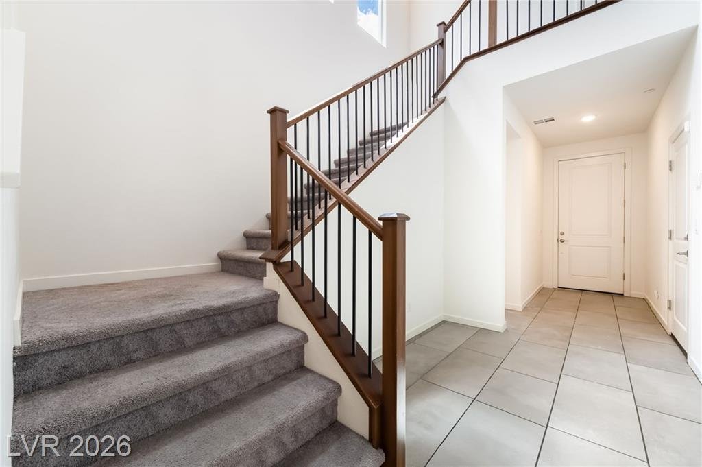 Stairs of this Inspirada home in Henderson, Nevada