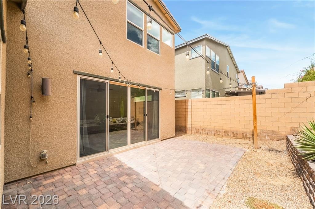 Patio of this Inspirada home in Henderson, Nevada