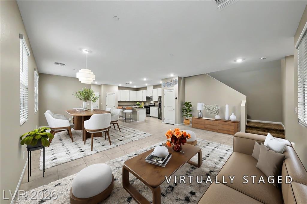 Family Room of this Inspirada home in Henderson, Nevada
