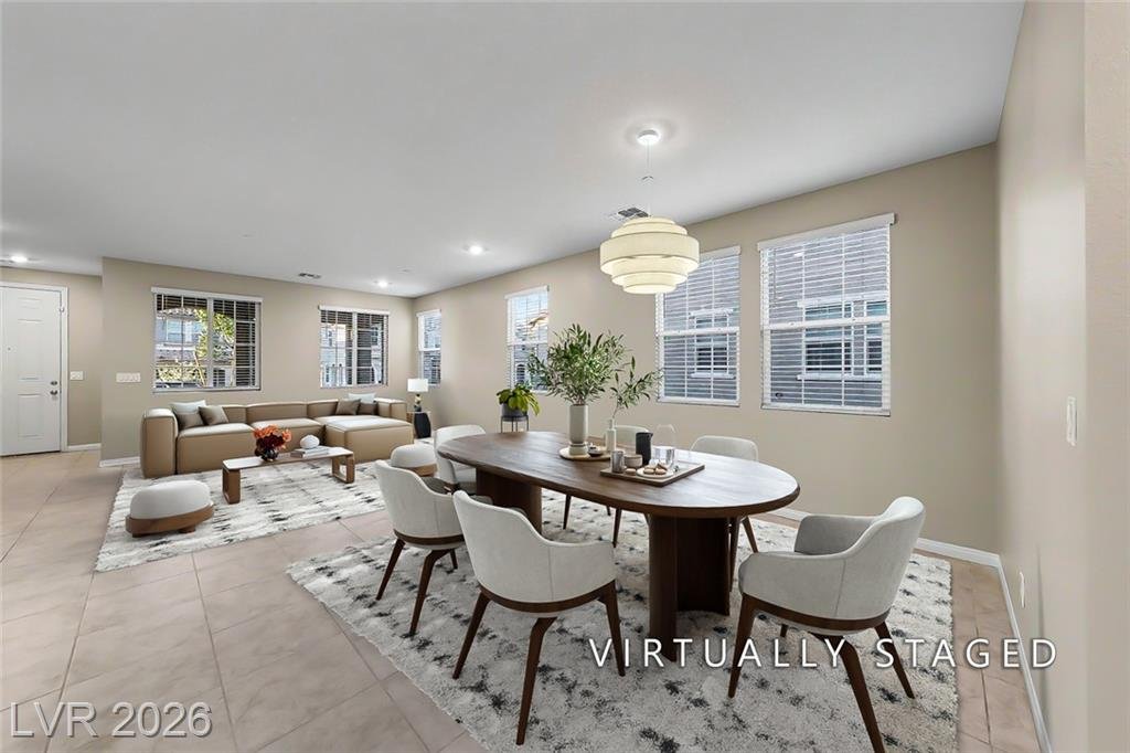 Dining of this Inspirada home in Henderson, Nevada
