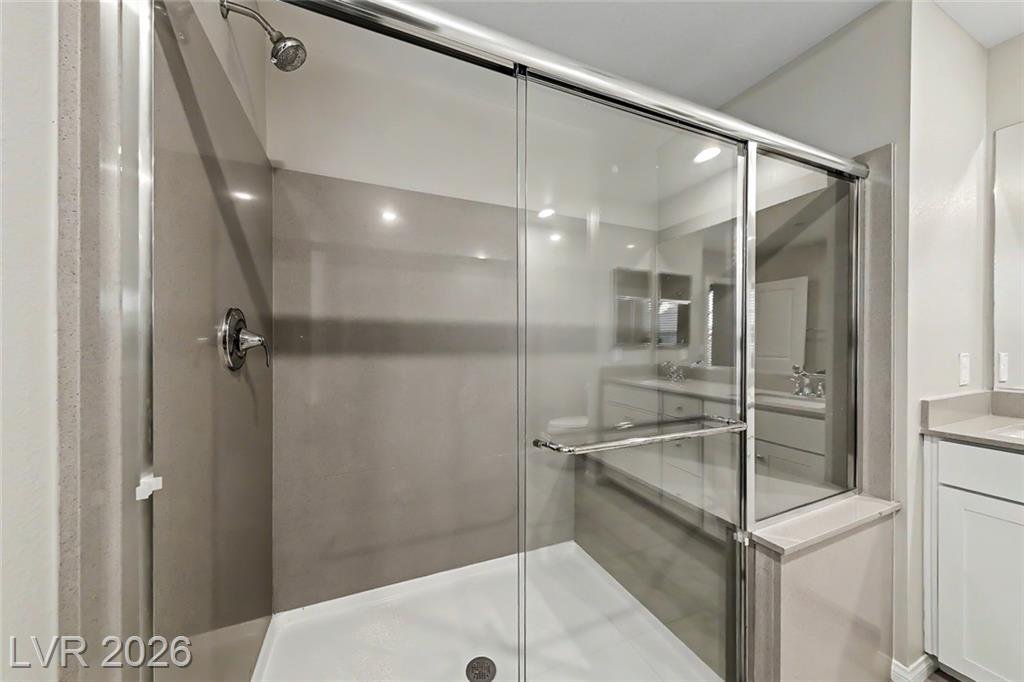 Primary Bath of this Inspirada home in Henderson, Nevada