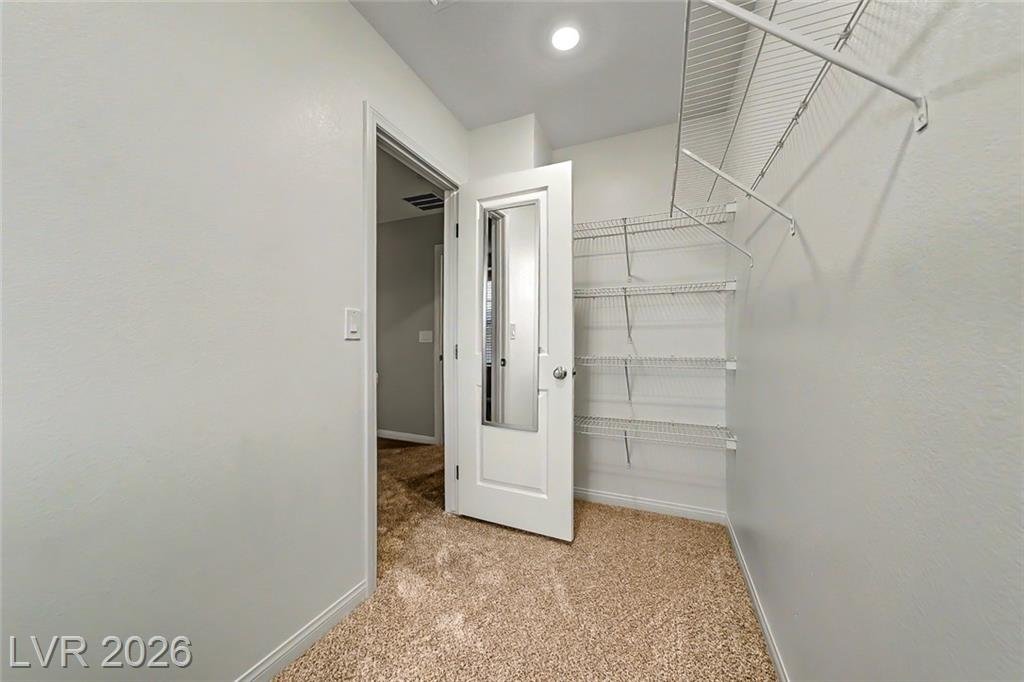 Closet of this Inspirada home in Henderson, Nevada