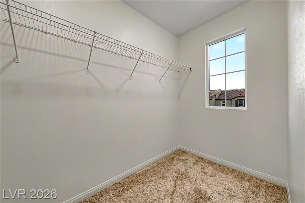 Closet of this Inspirada home in Henderson, Nevada