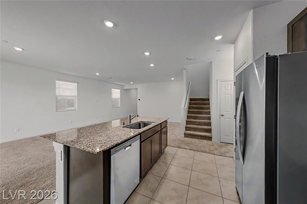Kitchen of this Inspirada home in Henderson, Nevada