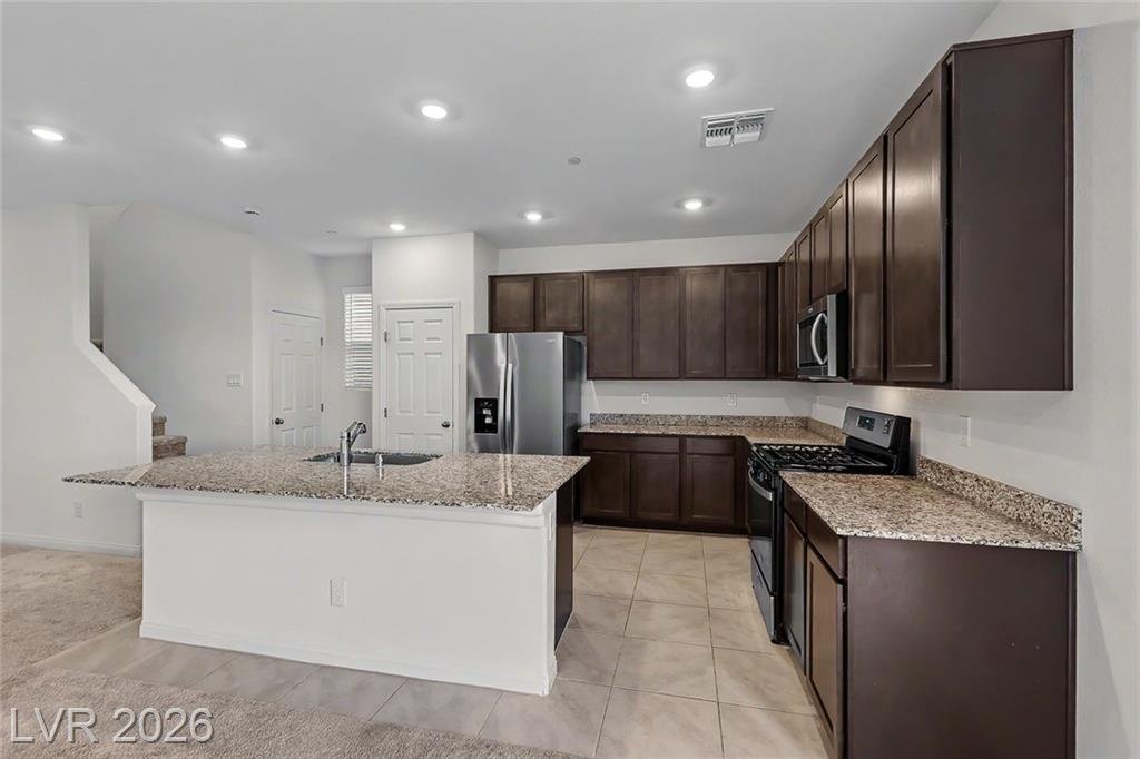 Kitchen of this Inspirada home in Henderson, Nevada