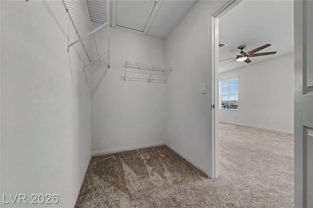 Closet of this Inspirada home in Henderson, Nevada