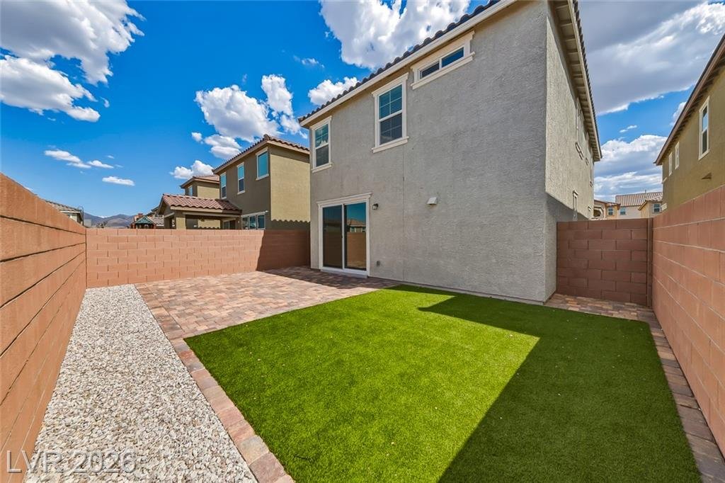 Backyard of this Inspirada home in Henderson, Nevada
