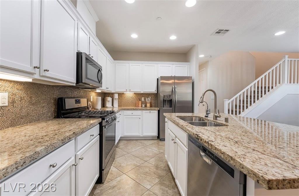 Kitchen of this Inspirada home in Henderson, Nevada
